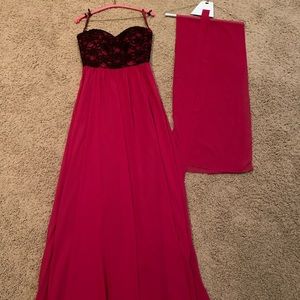 Women’s Red/Black Formal Dress Size 6